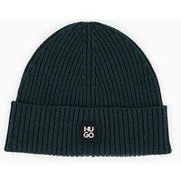 Hugo Xola Logo Beanie Hat - Green - One Colour