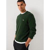 Lacoste Knitted Crew Jumper - Black