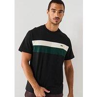 Lacoste Regular Fit Colourblock Jersey T-Shirt - Black