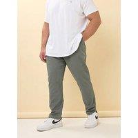 Badrhino Big & Tall Sage Green Elasticated Waist Chinos