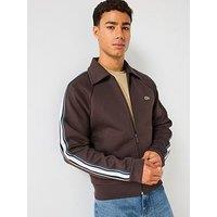Lacoste Paris Premium Zipped Track Top- Brown