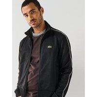 Lacoste Paris Premium Piqu&Eacute; Zip Front Track Top - Black