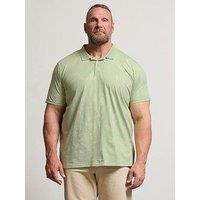 Badrhino Leaf Print Polo Shirt - Green