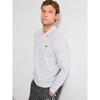 Lacoste Ottoman Long Sleeve Polo Shirt- Grey