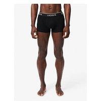 Lacoste 3 Pack Cotton Trunks - White Multi