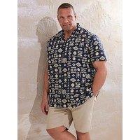 Badrhino Slub Short Sleeve Shirt - Blue