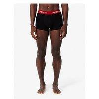 Lacoste 5 Pack Cotton Trunks- Black Multi