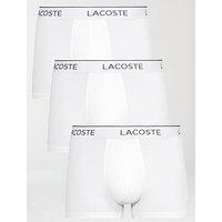 Lacoste 3 Pack Cotton Trunks- White