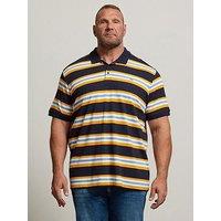 Badrhino Stripe Polo Shirt - Blue