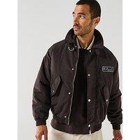 Lacoste Heavyweight Padded Bomber Jacket- Brown