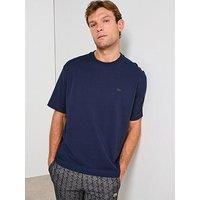 Lacoste Loose Fit Heavy Cotton Jersey T-Shirt - Navy