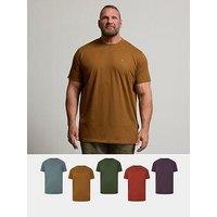 Badrhino 5 Pack Basic T-Shirt - Multi