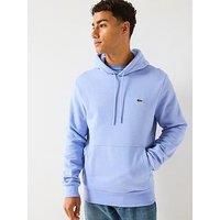 Lacoste Brushed Fleece Hoodie- Purple