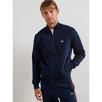 Lacoste Full Zip High Neck Brushed Fleece Sweatshirt- Navy