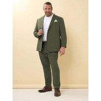 Badrhino Linen Suit Trousers 31 - Green