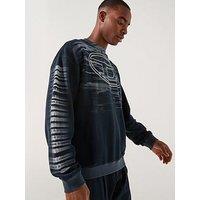 Diesel T-T1 Large Logo Crew Sweatshirt - Black