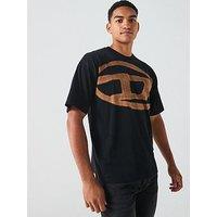 Diesel T-Bleach D Oval T-Shirt- Black