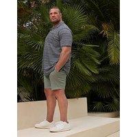 Badrhino Jacquard Stripe Short Sleeve Shirt - Blue