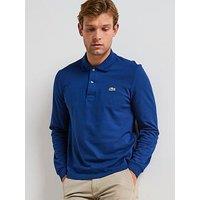 Lacoste Classic Fit L1212 Piqu&Eacute; Long Sleeve Polo Shirt - Blue