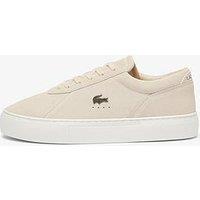 Lacoste Court Set Suede Trainers - Natural