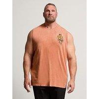 Badrhino Acid Wash Graphic Vest - Pink