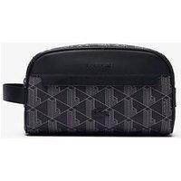 Lacoste Lacoste Monogram Wash Bag- Black