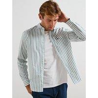 Lacoste Large Striped Oxford Shirt - Green