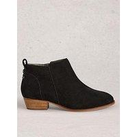 White Stuff Wide Fit Suede Ankle Boot - Black