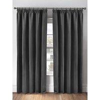 Very Home Woven Blackout Pleat Curtains 66X54