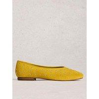 White Stuff Boho Studded Ballerina - Yellow