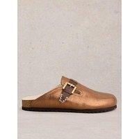 White Stuff Myrtle Slip On Footbed - Coloured Metallic