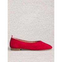 White Stuff Cheri Leather Ballerina Pump - Red