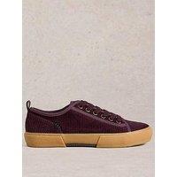 White Stuff Pippa Cord Lace Up Trainer - Purple