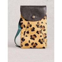 White Stuff Coco Leather Phone Bag - Brown