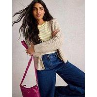 White Stuff Sally Slub Cardigan - Beige