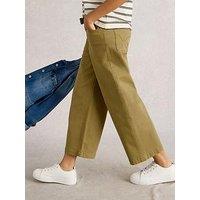 White Stuff Tia Wide Leg Crop Jean - Green