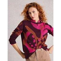 White Stuff Olive Colourblock Jumper - Purple