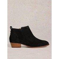 White Stuff Willow Suede Ankle Boot - Black