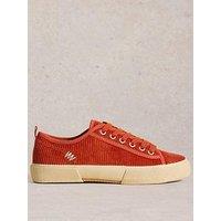 White Stuff Pippa Cord Lace Up Trainer - Orange