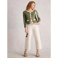 White Stuff Charlotte Cardi - Green