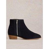 White Stuff Zoe Zip Ankle Boot - Navy