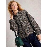 White Stuff Esme Jacquard Jacket - Grey