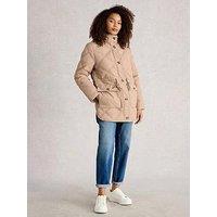 White Stuff Edie Quilted Coat - Beige