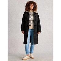 White Stuff Nolan Quilted Coat - Black