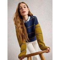 White Stuff Jana Stripe Jumper - Navy