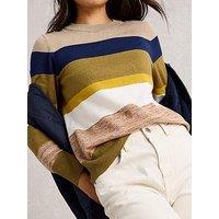 White Stuff Katie Stripe Jumper - Green