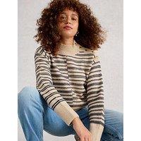 White Stuff Mix Stripe Jumper - Beige