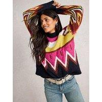 White Stuff Alice Abstract Jumper - Grey