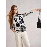 White Stuff Lulu Print Cardi - Beige