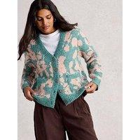 White Stuff Jennifer Floral Cardigan - Green